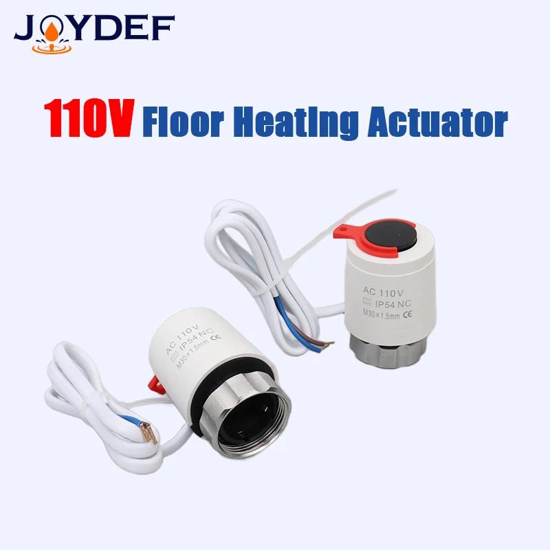 

110V Normally Closed NC M30*1.5mm Electric Thermal Actuator for Underfloor Heating TRV Thermostatic Radiator Valve