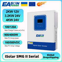EASUN POWER Solar Hybrid Inverter 4KW 24V 50Hz/60Hz Hybrid Inverter 230VAC Pure Sine Wave 80A MPPT Controller OffGrid inversor