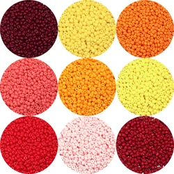 4mm Glass Seed Beads Solid Color High Quality Round Spacing Rice Beads DIY Men Women Craft Bracelet Necklace Jewelry Accessories