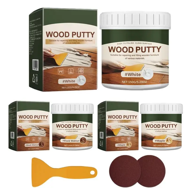 

Wood Putty 150g Stainable Wood Crack Filler Wood Furniture Repair Kit Touch Up Wood Putty Wood Caulking Filler For Repairing