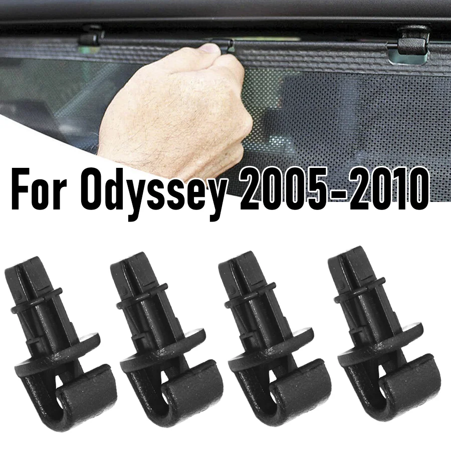 4Pcs New Car Door Sun Shade Hook Clip Rivet Sliding Door Sun Shade Hook Clip Kit For Honda Odyssey 2005-2010 Sliding Door