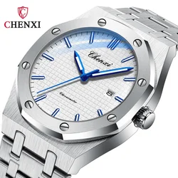 CHENXI 8248 Chronograph Date Business Waterproof Men's Watch Stainless Steel Luminous Fashion Free Trend Waterproof Wristwatch