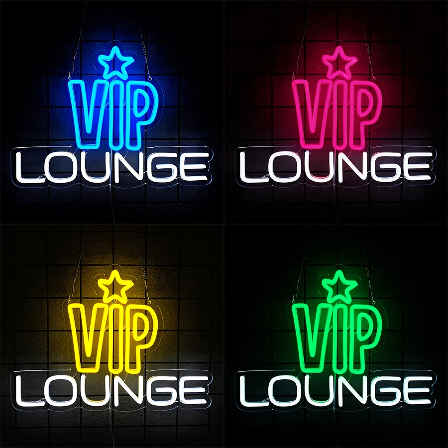 Vip Lounge Led Neon Sign, Business Wall Decor, Wall Lamp Reception In Nightclubs, Bars, Hotels, Nail Salons, Cafes And Offices.