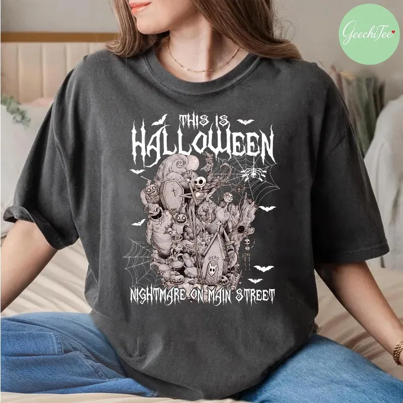 

Main Street Nightmare T-shirt, Disneyland Halloween T-shirt, 2025 Halloween Party T-shirt, Jack Halloween T-shirt