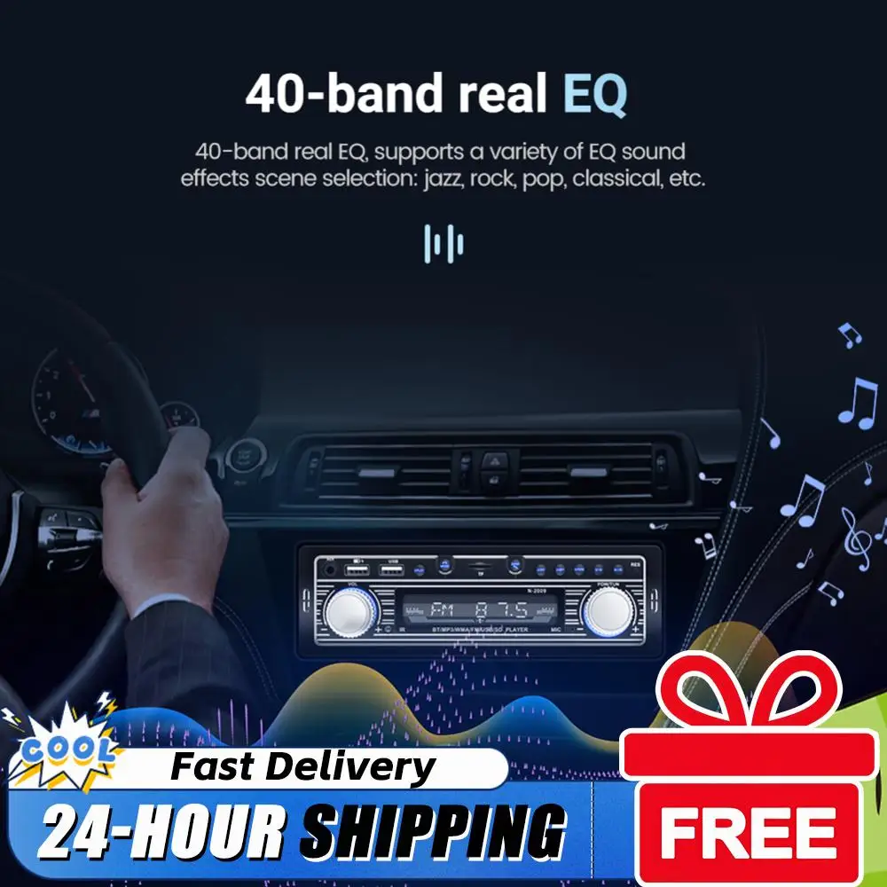 

Автомобильный MP3-плеер с USB и AUX, Bluetooth-совместимый, с пультом дистанционного управления, электронные аксессуары