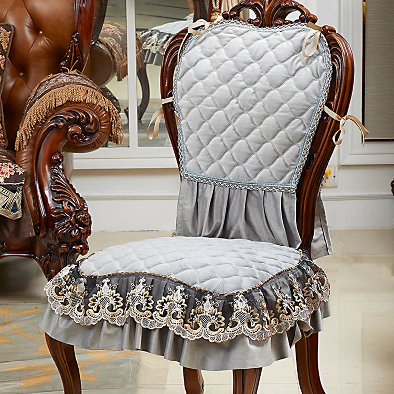 Europese Eetkamerhoezen Quiltkatoenen Antislip Stoelkussen Rugleuning Eetkamer Decoratieve Stoelhoes Home Decor