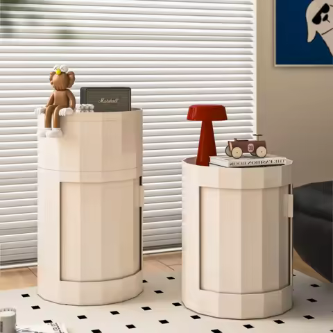 OMGD Creative Bedside Table With Wheels Bathroom Cabinet Living Room Sofa Mobile Side Cabinet And Storage Cabinet