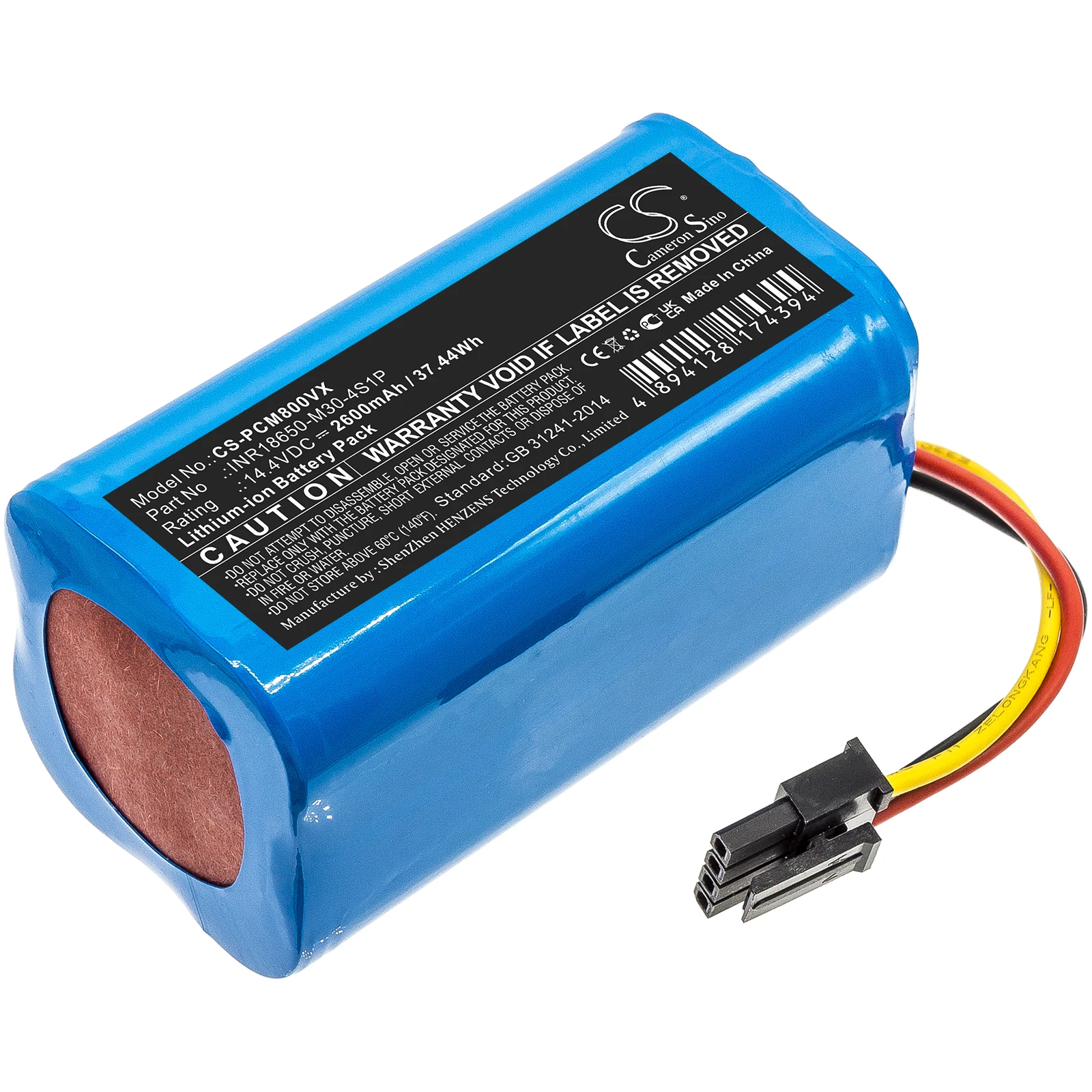

14.4V 2600mAh Vacuum Cleaner Battery INR18650-M30-4S1P T-4S1P-B-U21 CFS32-4S1P for Proscenic M8, Floobot X1, X1s, V10 +TOOL