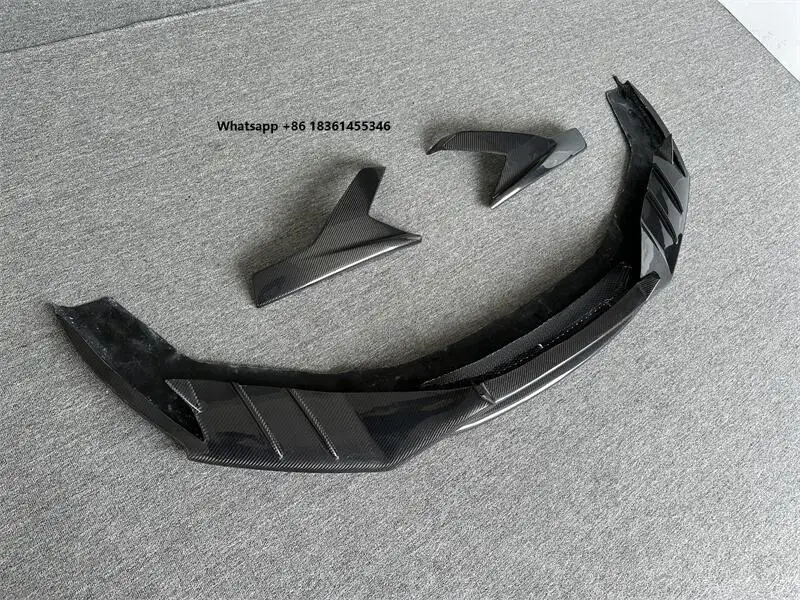 For  Huracan LP580 LP610 upgrade to M style Carbon Fiber Front Lip bumper Diffuser Spoiler Spliter bodykit