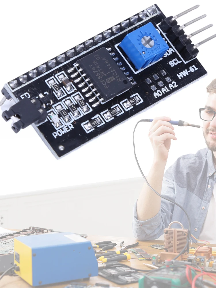 Module adaptateur d'affichage LCD PCF8574, carte d'interface série IIC I2C LCD1602 2004 IIC 5V pour pièces Arduino Robort