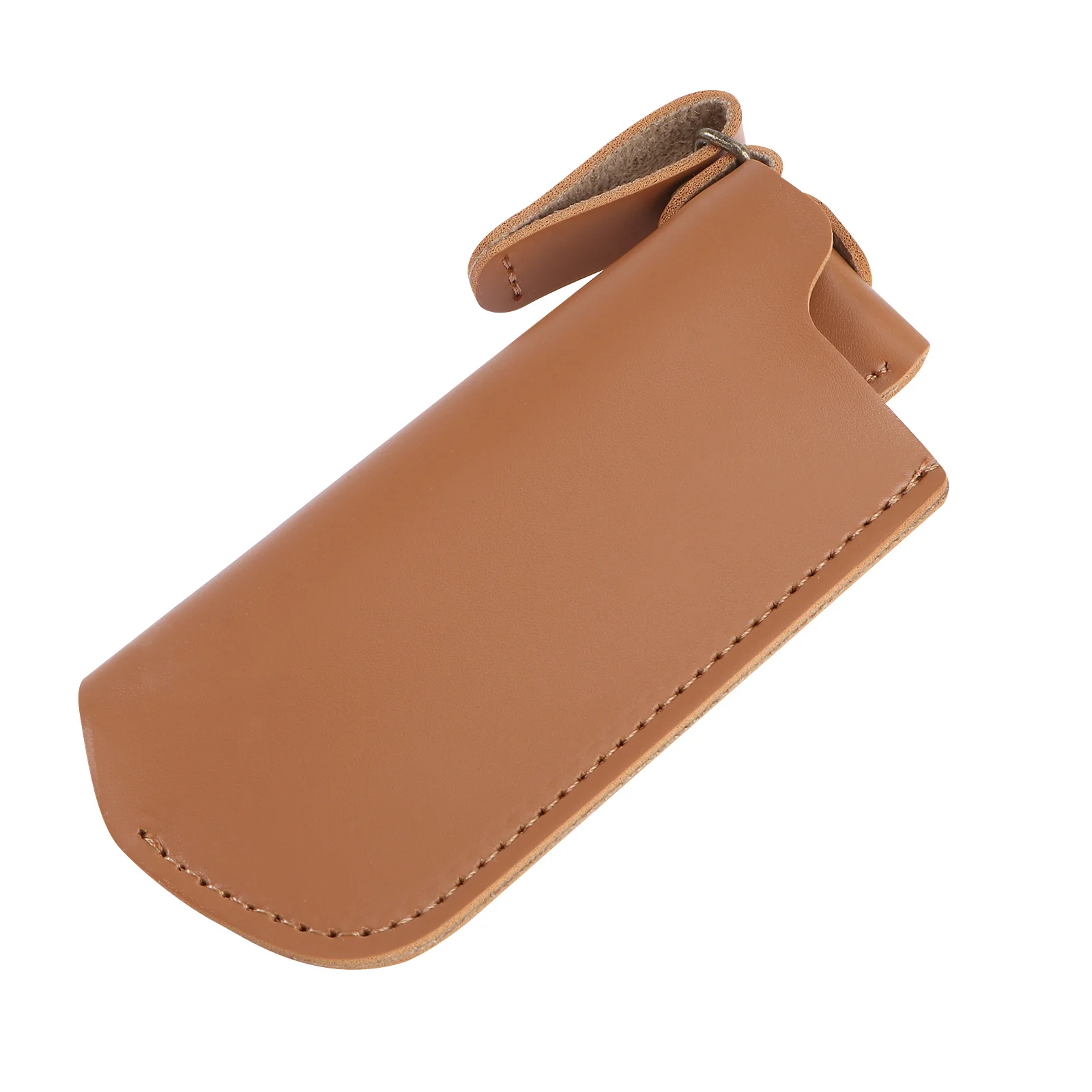 

1pc Windproof Lighter Case Cover Brown Flame Protector Outdoor Storage Protective Accessory For Most Lighters