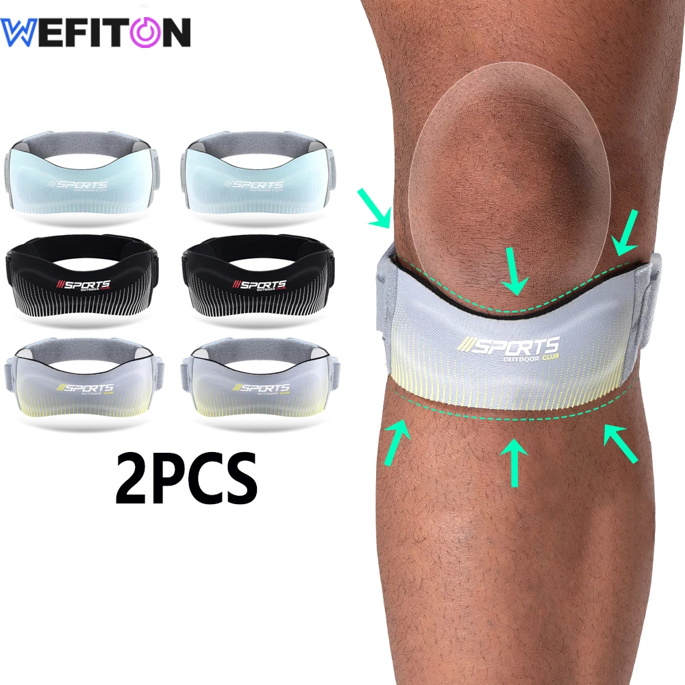Patella Knee Brace 2 Pack - Knee Support and Pain Relief, Running,Hiking,Tendonitis,Adjustable Strap Patellar Tendon Stabilizer