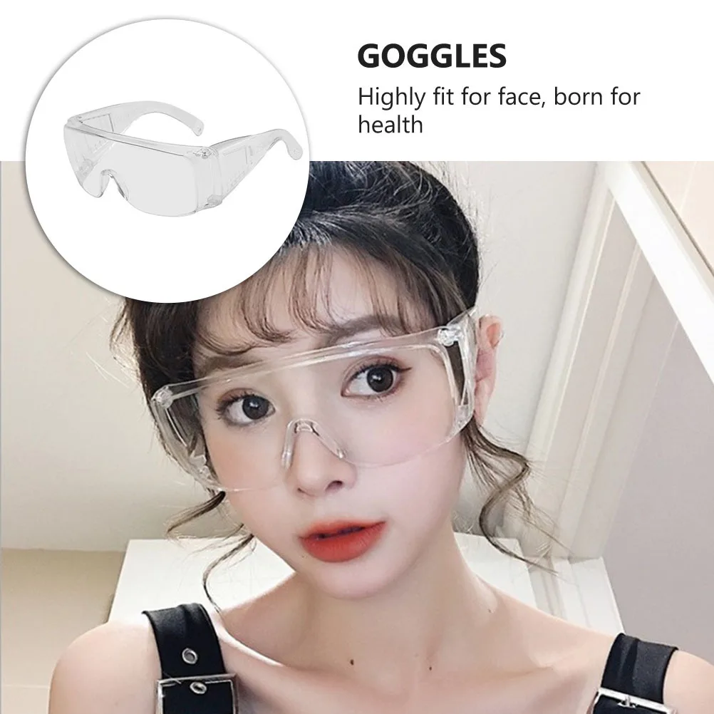 

2pcs Anti Fog Protective Goggles Clear Medical Eye Goggles Over Glasses Wind Sand Protection For Outdoor Sports Cycling Hiking