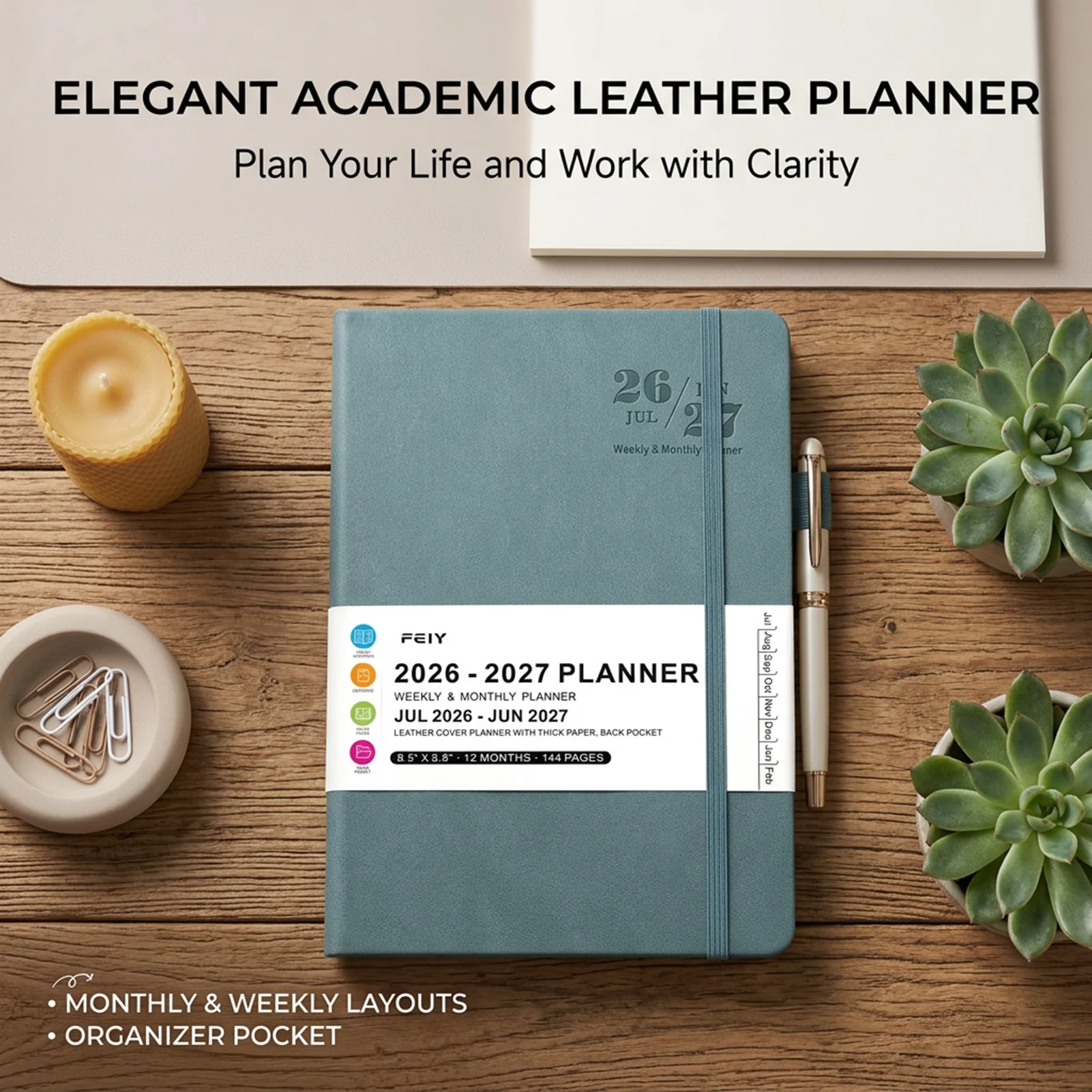 

A5 Planner Notebook 2026-2027 Dated Planner Simple Design Notebook For Work Study Life