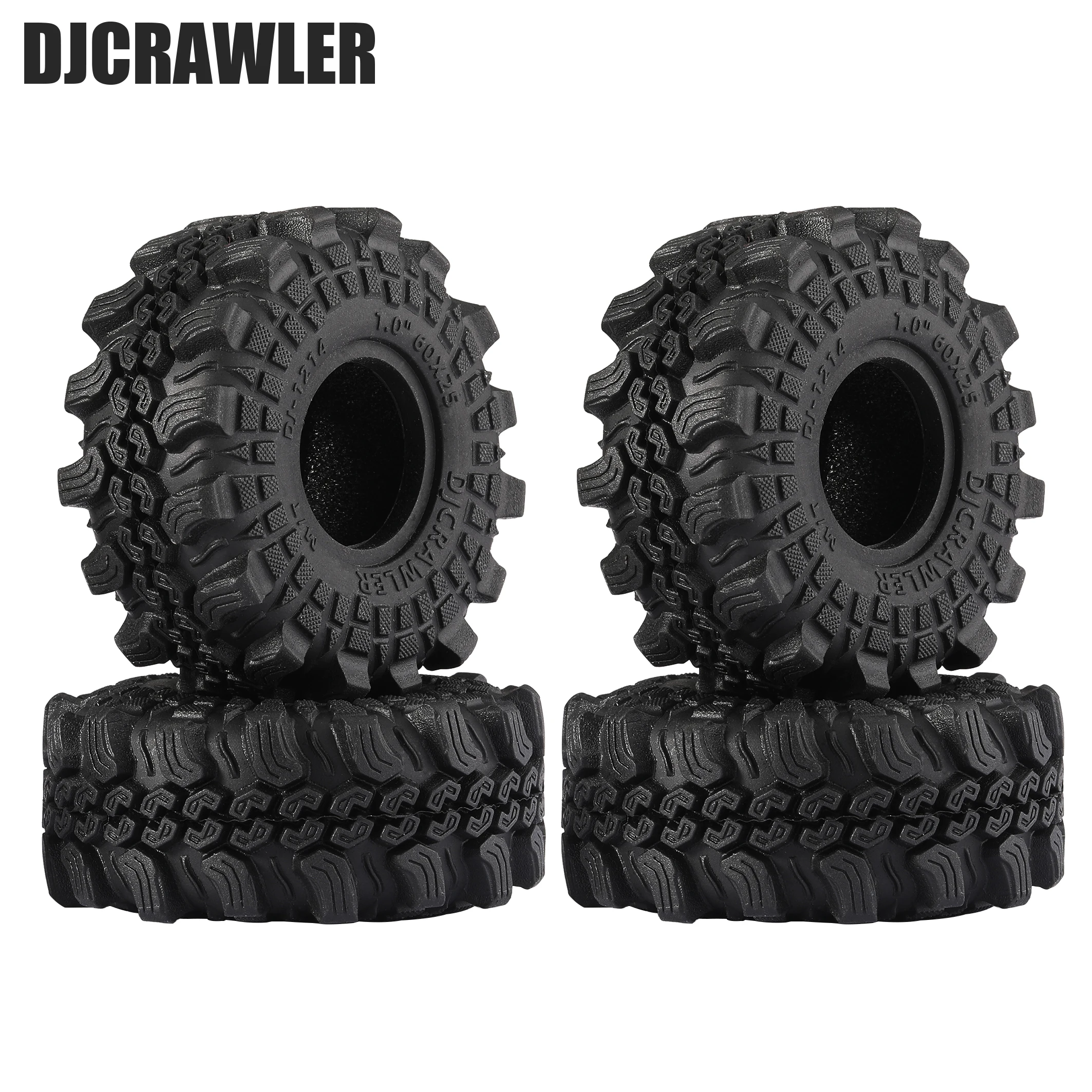 

DJC Super Soft Sticky 1.0 Wheel Tires Mud Tires 60*25mm for 1/18 1/24 RC Crawler Axial SCX24 FMS FCX24 Enduro24 RC Car Upgrade