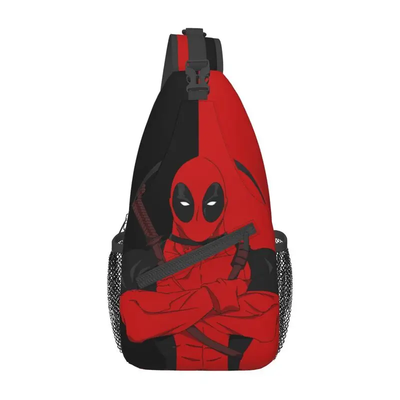 Custom Casual Deadpool Sling Crossbody Backpack Men Shoulder Chest Bags for Traveling