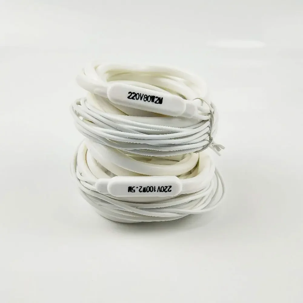 220V 1-15 Meters 40W Per Meter White Waterproof Silicone Rubber Insulated Heater Wire For Drain-pipe