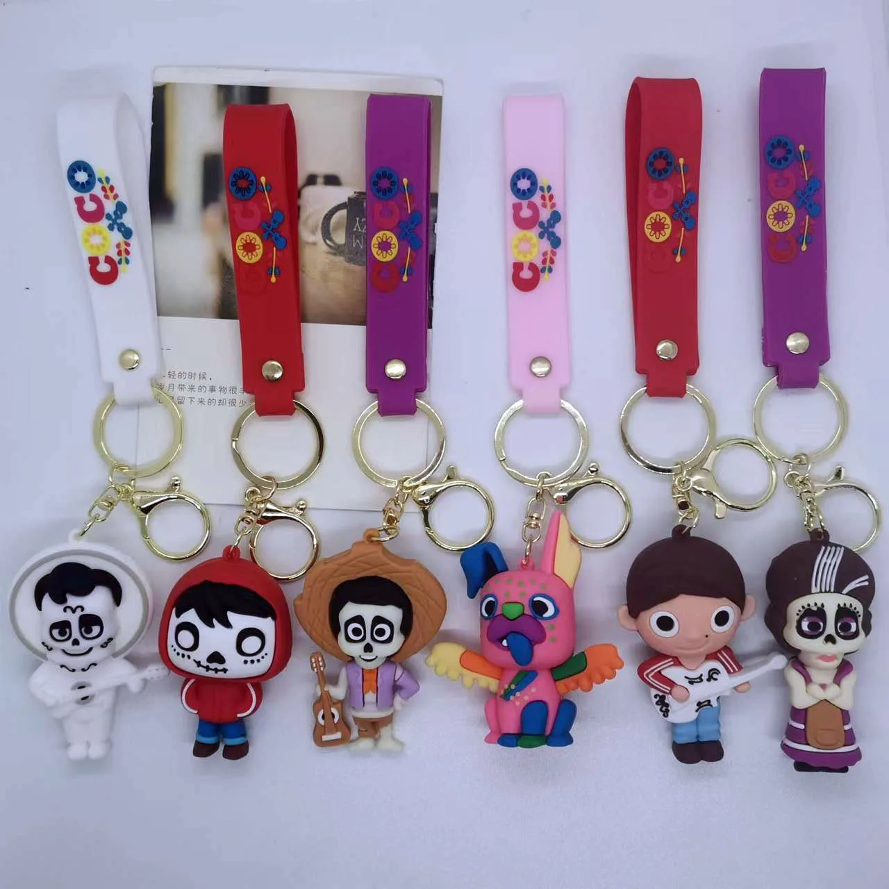 

New Creative Cartoon Coco Doll Keychain Bag Car Keychain Accessories Gift Y2k Fashion Toys Anime Cartoon Frind Kawaii Cute