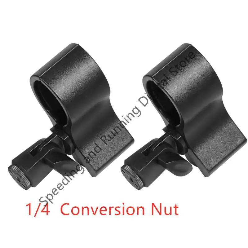 Universal Microphone Clip Mic Holder 3/8 1/4 Conversion Nut For Handheld Microphone Wireless Quick Release Mount Adapter S