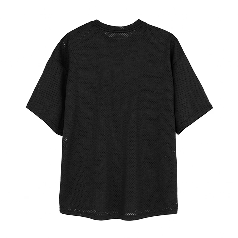 Oversized Loose Fit Summer Mens Fashion Breathable Printed Mesh Quick-drying Workout Tshirt Large Size