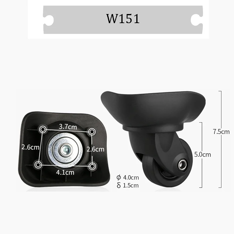 For W151 Luggage Wheel Replacement Parts — Load-bearing Capacity Anti-detachment Design Universal Suitcase