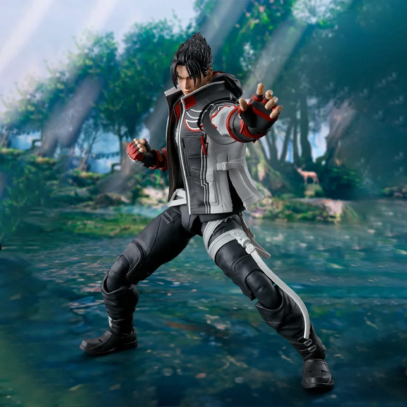 Bandai Original Echte Figur Tekken 8 Modellbausatz Anime Figuren SHF Jin Kazama Sammlung Modell Actionfigur Jungen Spielzeug Geschenke