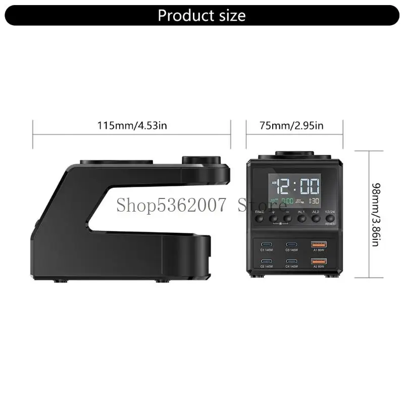 Alarm System 40JB를 특징으로하는 랩탑 용 다기능 240W 충전베이스 8 포트