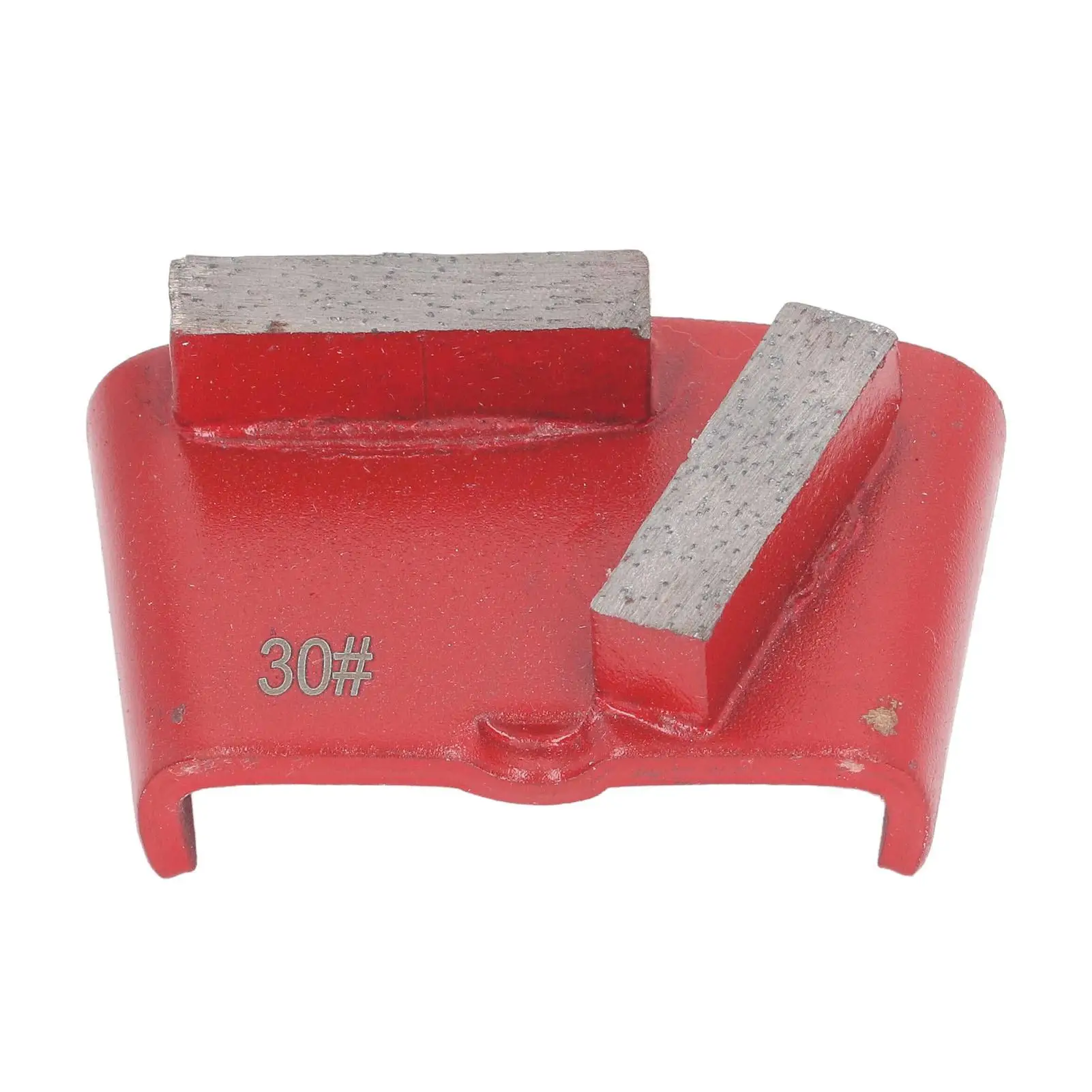 Red Trapezoid Grinding Shoes 30 Grit Alloy Steel for concrete Polishing - Labor-Saving Tool