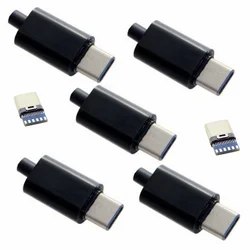 5Pcs USB Connector Type C Male Socket 24 Pins SMD SMT Socket Adapter Charging Port For PCB Soldering DIY Repair Adapte