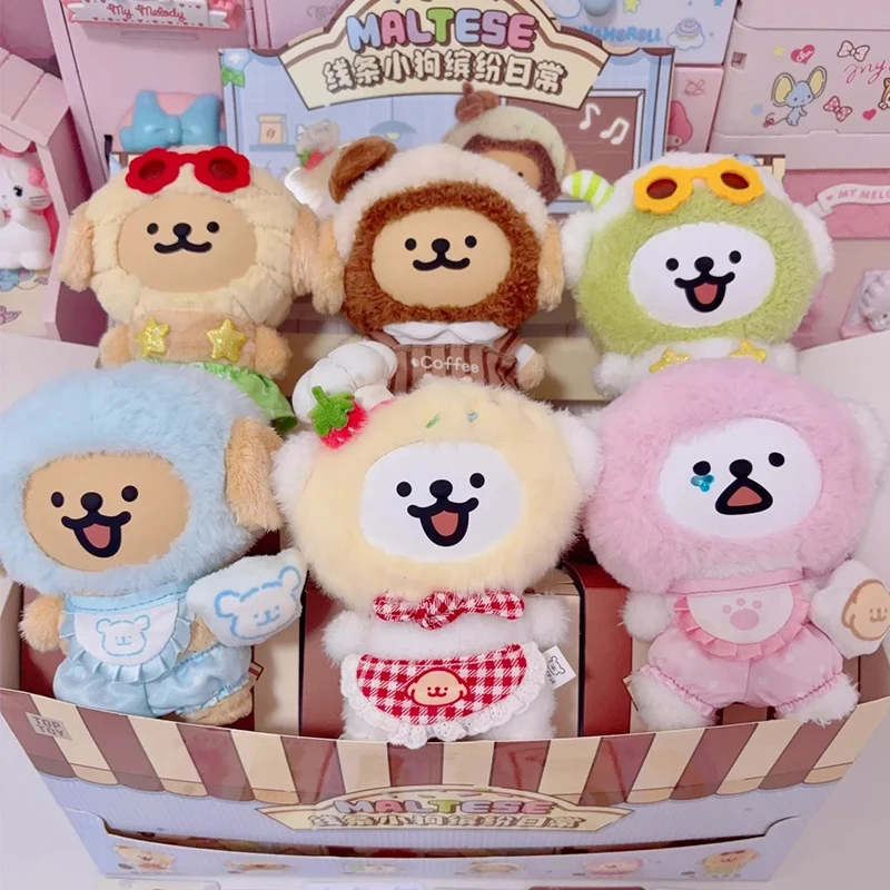

Maltese Colorful Daily Life Series Blind Box Cute Maltese Anime Doll Surprise Bag Kawaii Vinly Plush Mysetry Box Pendant Toys