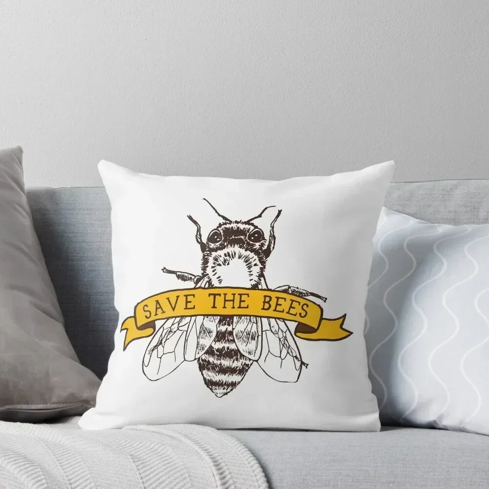 

Save The Bees! Throw Pillow Christmas Pillowcase home decor items Decorative Cover For Living Room pillow