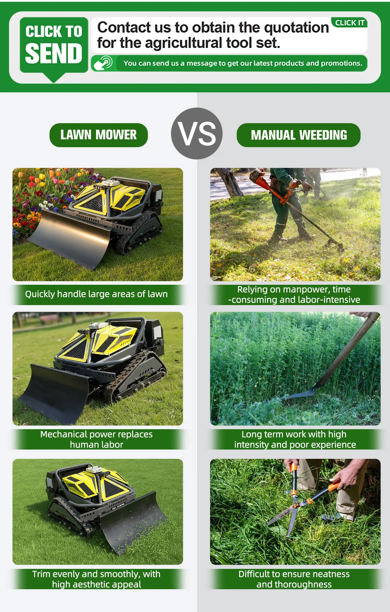 Meistverkaufter GRACE 500mm Pro 2026 RC Rasenmäher Ferngesteuerter Grasschneider für Villenrasen Kostenloser Versand – Detail 9