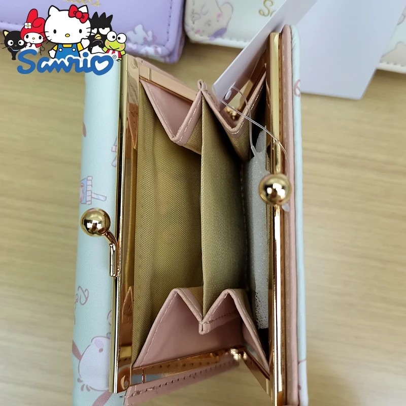 New Mini Short Wallet Cartoon Cute Folding Coin Purse PU Large Capacity Mini Fashion Women's Wallet Multiple Card Slots