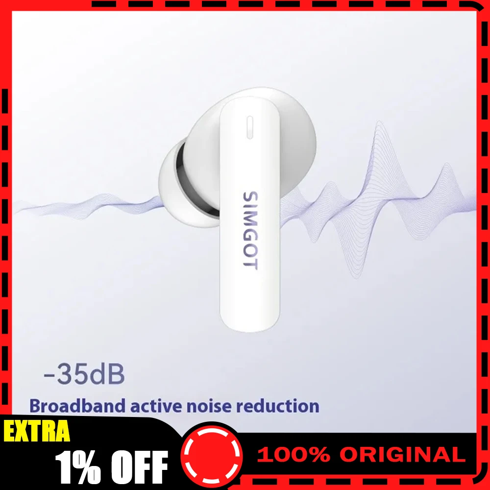 

SIMGOT FLD200 TWS Bluetooth наушники с шумоподавлением вкладыши беспроводные спортивные наушники с высоким качеством звука по индивидуальному заказу