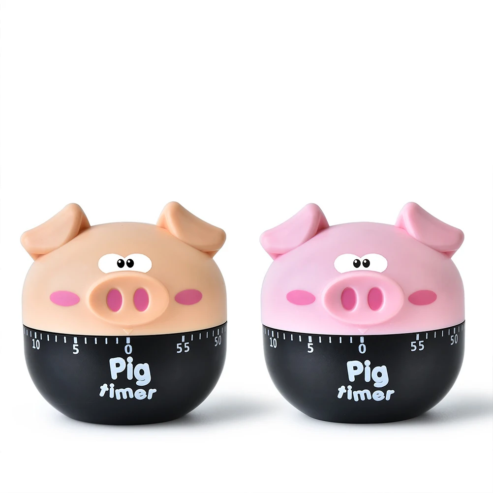 

Creative Pink Pig Kitchen For Baking Cooking Eggs Cookies Cakes Mechanical Countdown Loud Alarm Home Kitchen Reminder