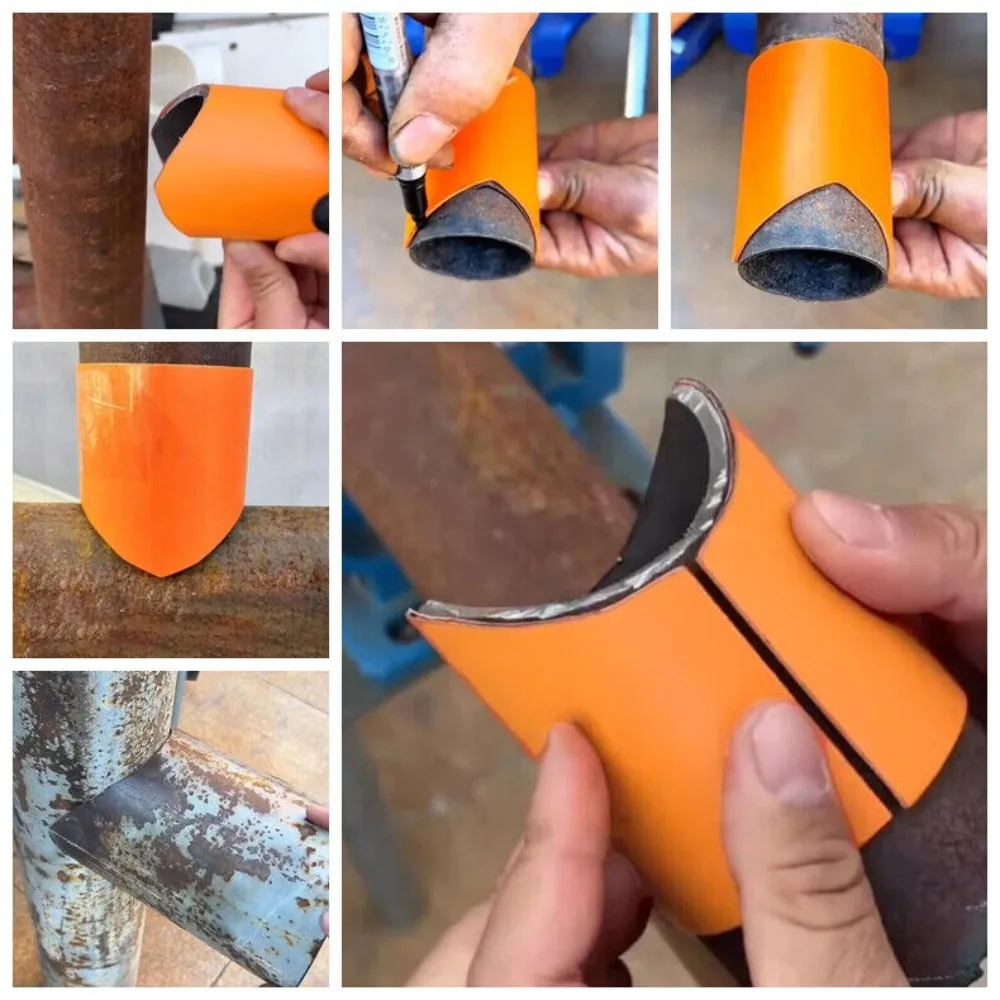 Hand-Tools Pipe Cutting Layout Tool Universal Pipe Cutter Saddle Joint Insulation Cutting Guide Stainless Steel Copper
