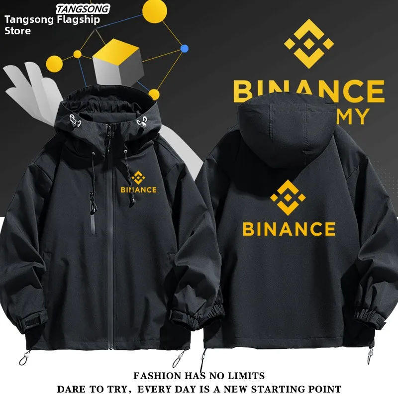 

Куртка Binance Cryptocy Jaet ex Trendy с молнией, ветрозащитная, из полиэстера, нейлона и композитного волокна, с капюшоном, длинными рукавами