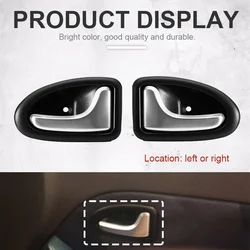 1/2 PCS Left Right Silver Matte Car Interior Door Handle Inside Inner Door knob Fit For Renault For Clio 2000-2009 2/3-4/5 DOORS