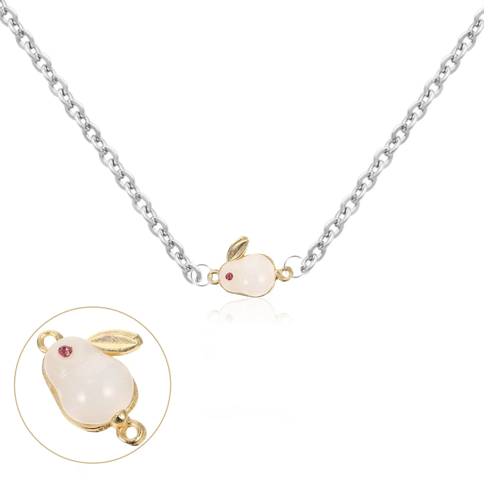 

10Pcs Rabbit Shaped Pendants Premium Alloy DIY Jewelry Making Accessory Gifts for Family Friends Rabbit Charms