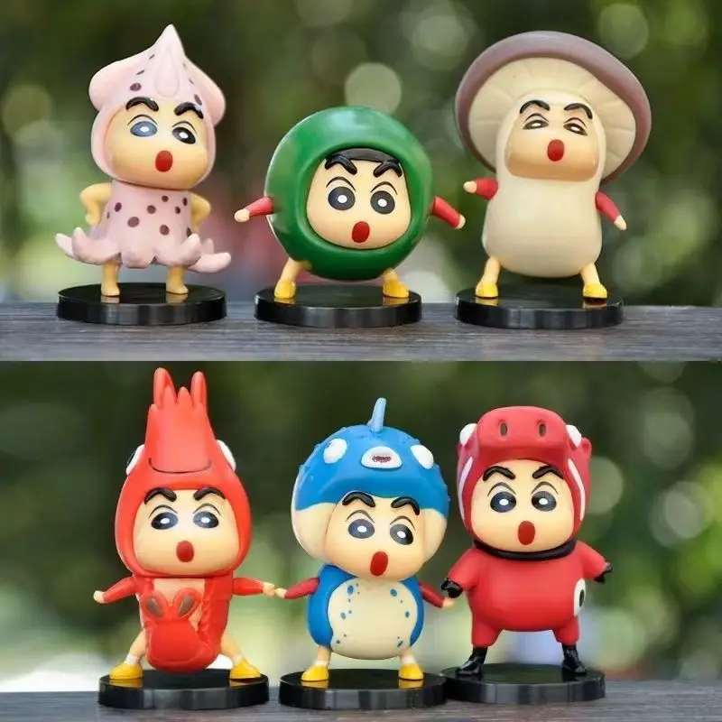 Animation new crayons small new series model food materials around the world a full set of action figures hand doll two yuan aro