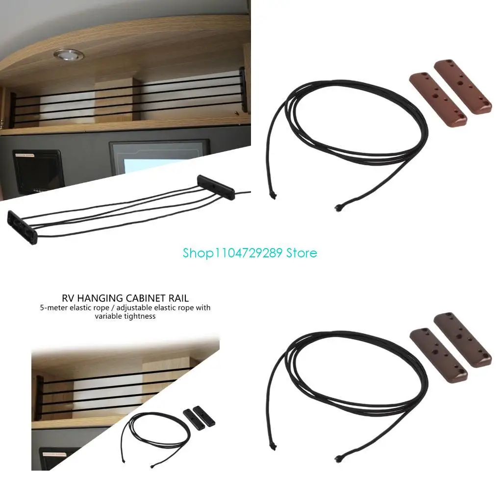 D8KE Adjustable Elastic Cargo Mesh Net For Securing Cabinet Items Anti Falling Safety Tension Rope Strong Yacht Accessories
