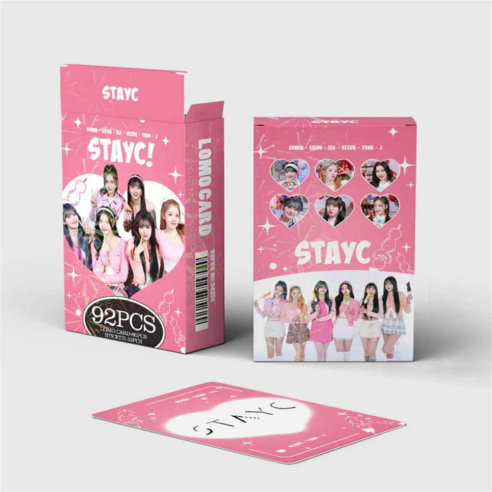 92pcs Kpop STAYC Lomo Card Albums We Need Love Photocards SUMIN SIEUN ISA SEEUN YOON J Postcard for Fans Collection Gifts