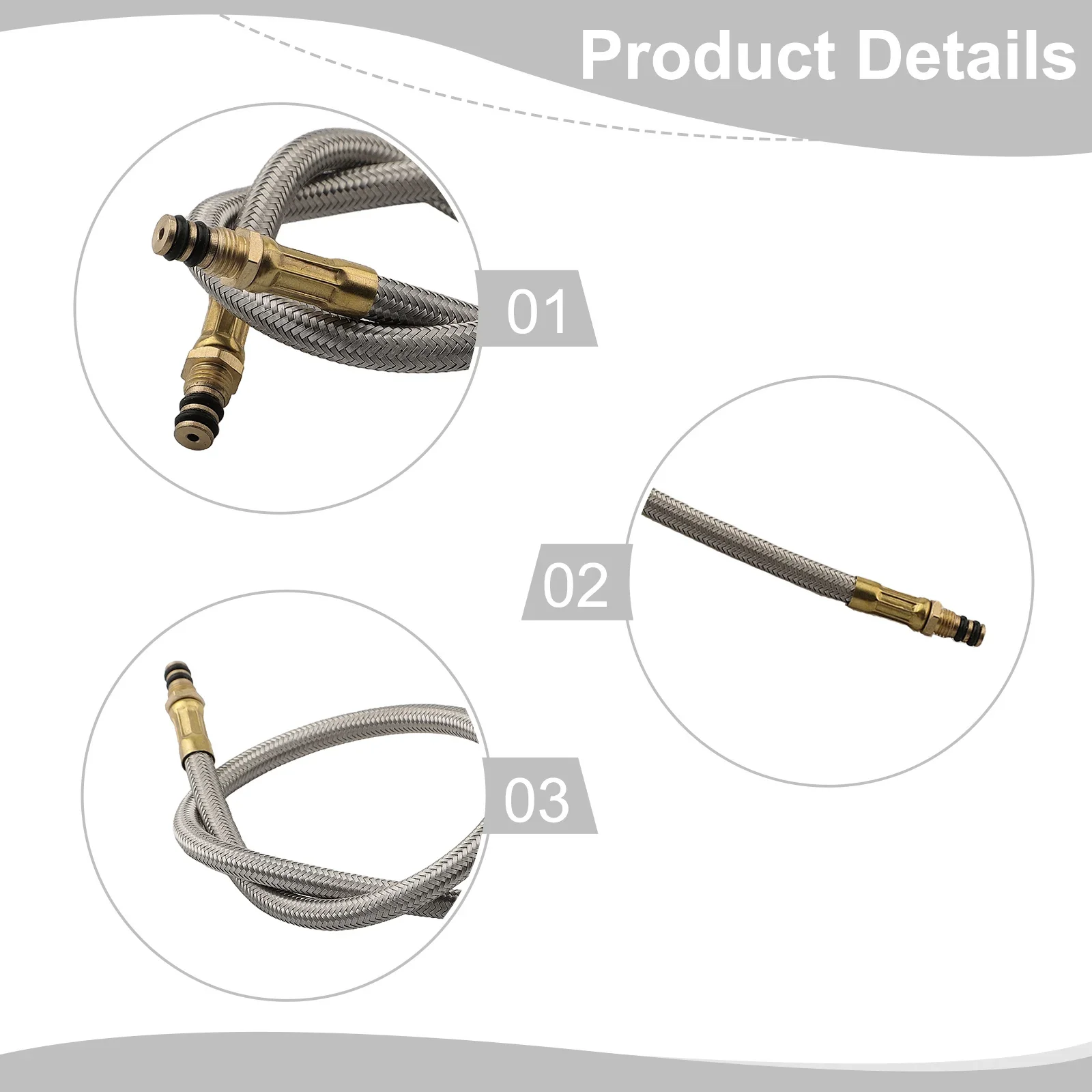 

Outdoor Camping Stove Extension Tube Braided Tube Gas Tank Stainless Steel Extension Tube Hose Package Content