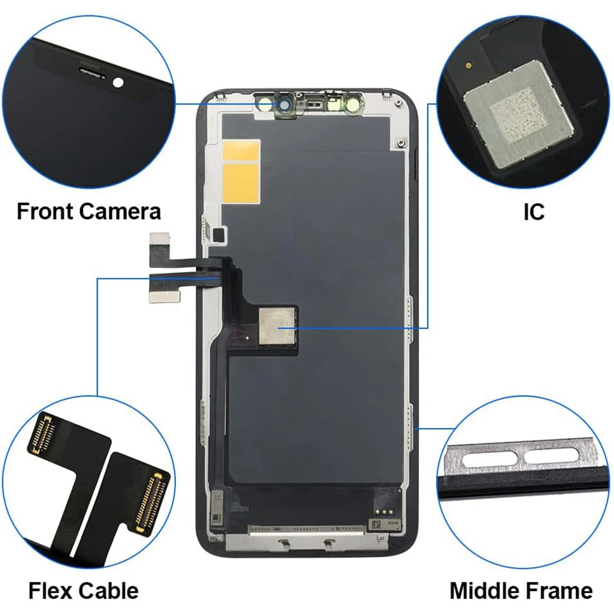 2024 Ultra Retina XDR pantalla for iphone 11 pro lcd Digitizer Assembly for iphone 11 pro support 3D Touch and Face ID