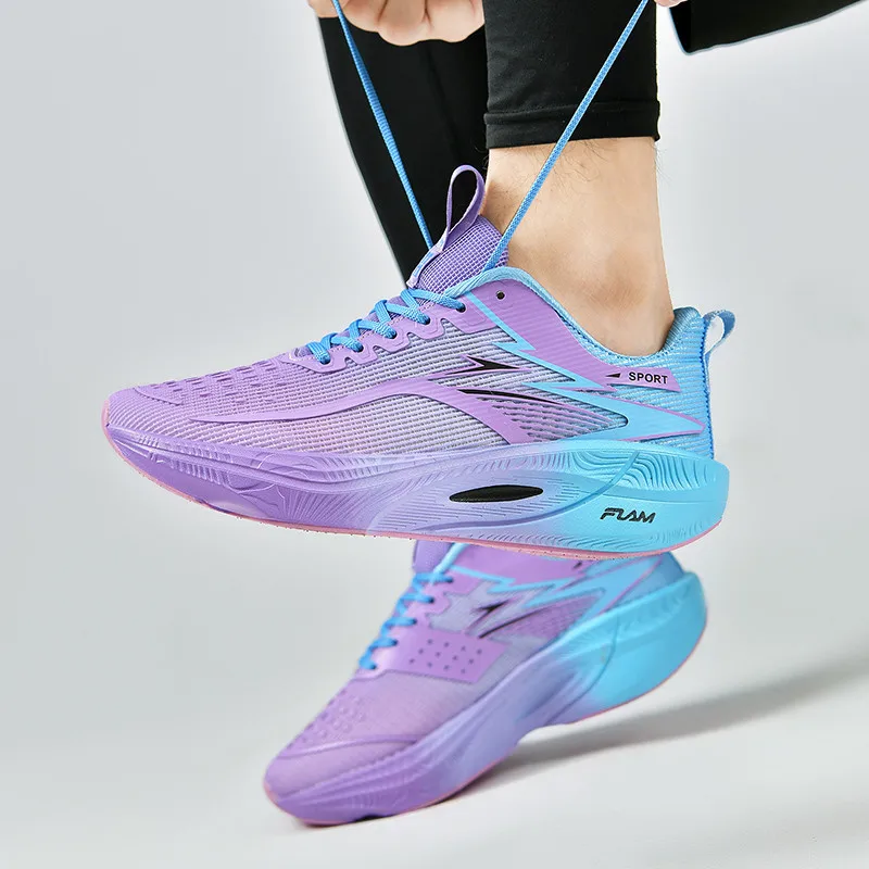 احذية الجري الرجالية تنفس الدانتيل متابعة لوحة الكربون أحذية رياضية الرجال مريحة مقاومة للاهتراء المضادة للانزلاق أحذية رياضية كاجوال الرجال #2