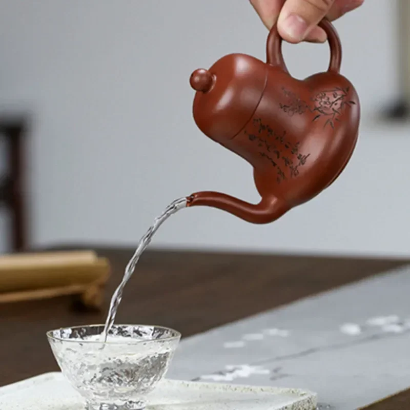 120ml Yixing Handmade Purple Clay Teapots Raw Ore Dahongpao Home Tea Pot Beauty Kettle Teaware Chinese Zisha Tea Set Accessories view 5