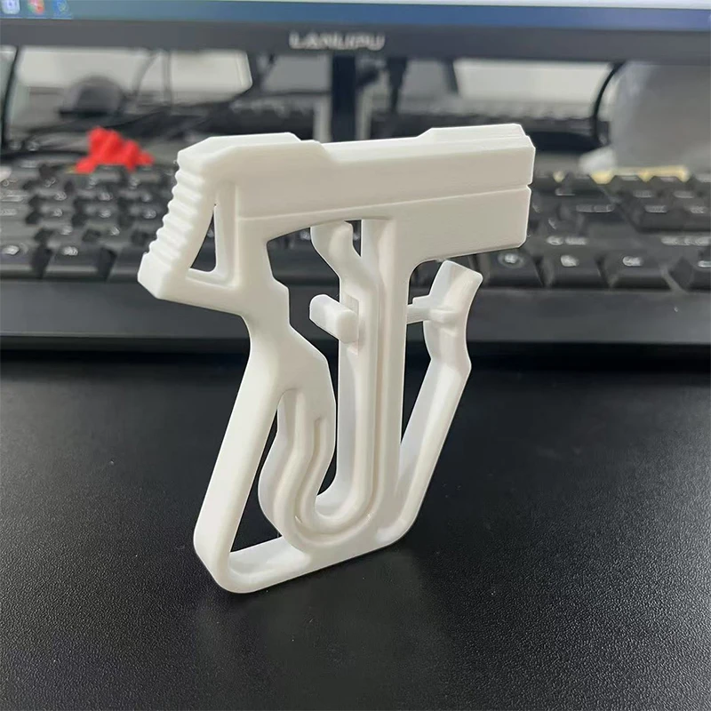 مسواك صغيرة قاذفة مسدس لعبة مضحك اطلاق النار اللعب ثلاثية الأبعاد مطبوعة نموذج هدية الرياضة في الهواء الطلق الضغط اللعب #3