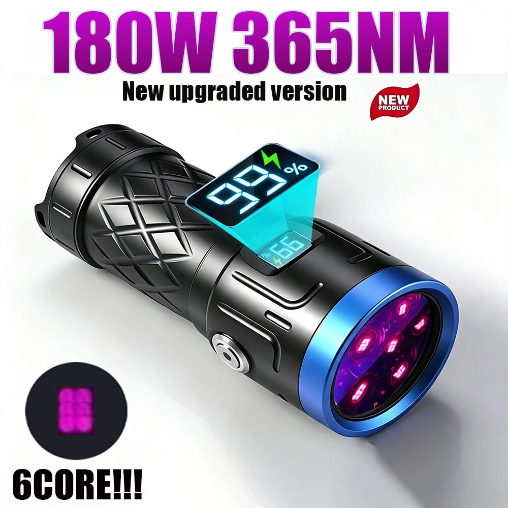 180w-365nm-uv-light-high-power-ultraviolet-lamp-6-core-powerful-365nm-uv-flashlight-black-mirror-purple-light-detection-torch
