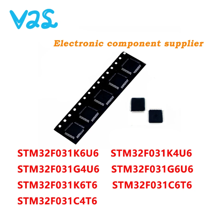 STM32F031K6U6 STM32F031K4U6 STM32F031K4U6 STM32F031G4U6 STM32F031G6U6 STM32F031K6T6 STM32F031C6T6 STM32F031C4T6 stm0ic 100% nuevo, 5 piezas