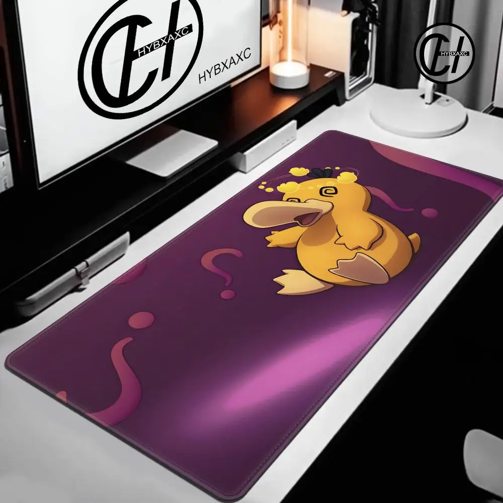 Cartoon Pokemon Psyduck Mouse Pad Gamer Pc Gaming Accessories Rubber Mat 1200x600mm Deskmat Mats Keyboard Cabinet Mause Laptops